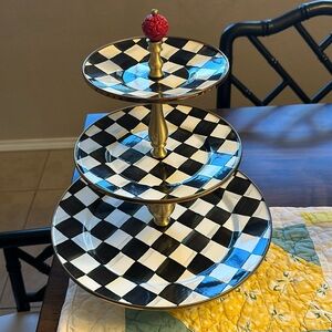 Gorgeous Mackenzie-Childs three tier stand
